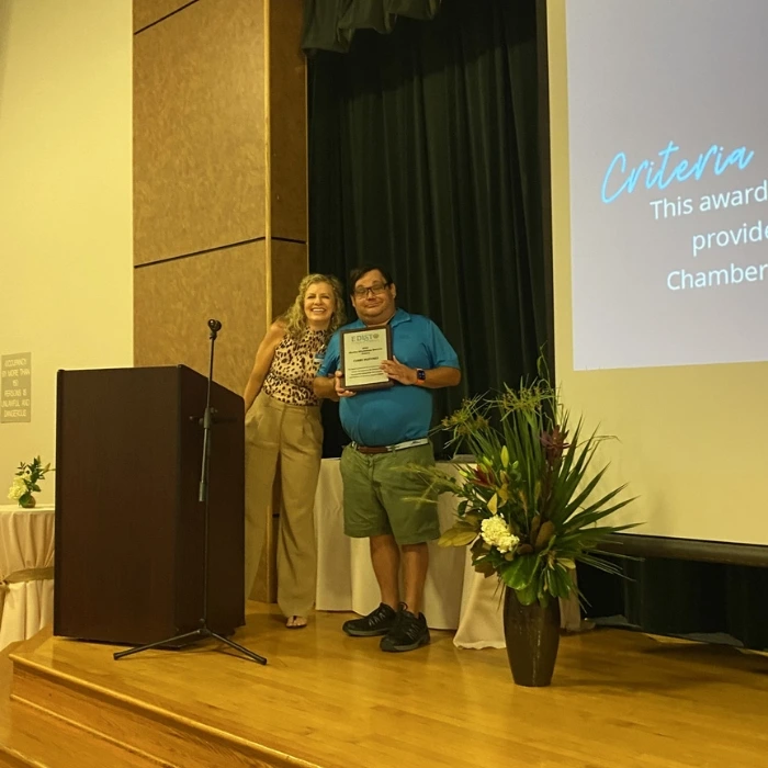Cubby Huffines after receiving the Martha Whetstone Service Award. Cubby Huffines after receiving the Martha Whetstone Service Award.