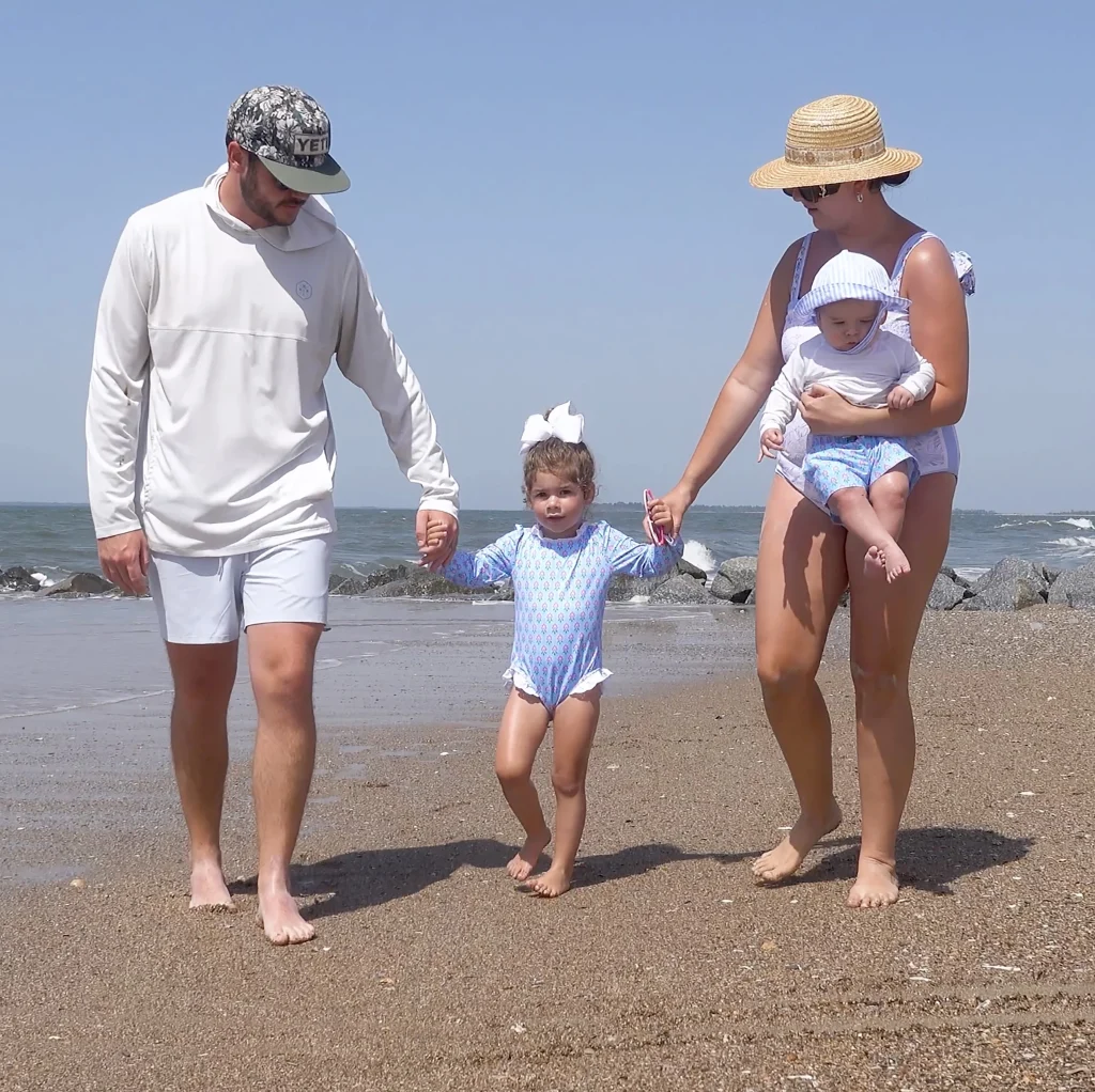 family on  Edisto beach Family on Edisto Beach